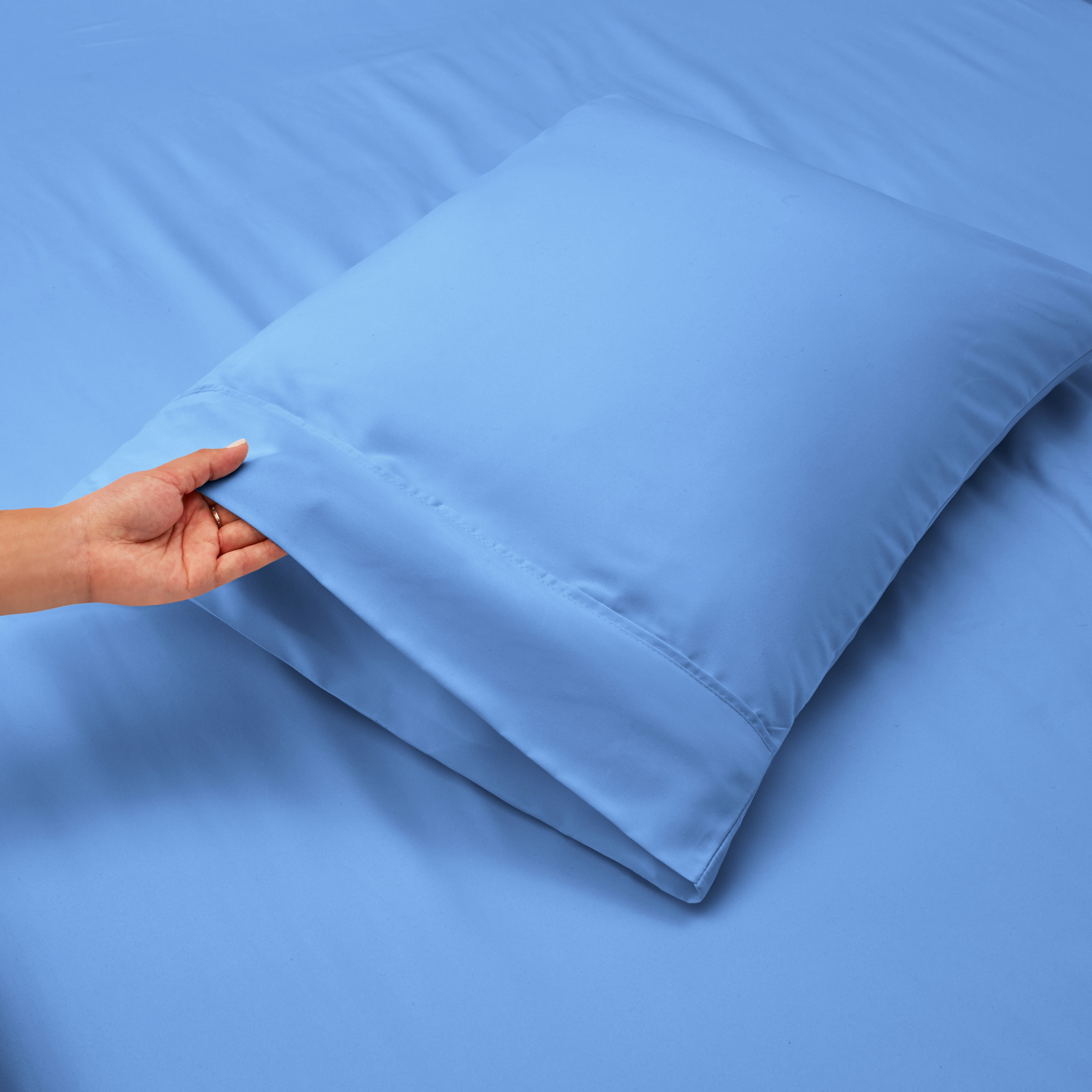 LammaLoe Extra Deep Pocket Sheets Twin Set, 3 Piece, Fits 18"-24" Mattress, Breathable & Extra Soft Bed Sheets, Calm Blue