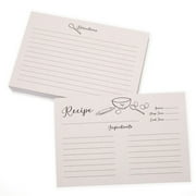 Outshine 4"x6" Kraft Recipe Cards for Recipe Box, Farmhouse Design (50 ct)