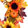 thumbnail image 3 of Liquidación de decoración de corona de otoño de 20 pulgadas de Floween: corona de otoño colorida con calabaza y girasoles, corona de cosecha para la puerta de entrada, el hogar, Halloween, Acción de, 3 of 7