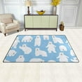 thumbnail image 3 of Coolnut Lightweight Soft Area Rugs 60x39 inch, Polar Bear On Blue Floor Mat for Kids Playing Room Hardwood Floor Living Room Nursery Rugs, 3 of 6