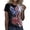 Z1 Blue, variant on Women Festival Shirt Short Sleeve Fourth V Neck Independence Day Glitter Rhinestone Embellished Print July Summer Soft Tee Comfort Top