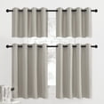 thumbnail image 7 of NICETOWN Kitchen Tiers Curtains Sets for Windows, Thermal Insulated Room Darkening Curtains Light Blocking Grommet Small Curtains for Loft Window, 52"x36", Natural, 2 Panels, 7 of 7