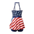 thumbnail image 6 of DHFJKG Tankini Swimsuits For Women 2 Piece American Flag Print Cross-Back Swim Tops And Shorts Set Independence Day Soft Beachwear, 6 of 6