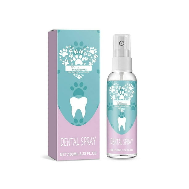 dental spray for dogs and cats, dental spray for fresh breath, against bad breath, teeth cleaning and tartar removal, tooth cleaning without brush, ca
