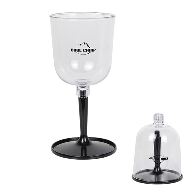 Copa De Vino Plegable Copas de champán de resina, ligeras, desmontables para acampar al aire libre (negro)