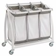 thumbnail image 1 of Seville Classics Chariot de Tri à Linge Inclinable Premium à 3 Sacs, 1 of 4