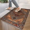 thumbnail image 3 of Bohemian Brown Ethnic Design Rug Welcome Door Mat Decorative Doormat Farmhouse Low-Profile Floor Rug Switch Mat for Home Indoor Outdoor Decorations 17 X 30 Inch, 3 of 6