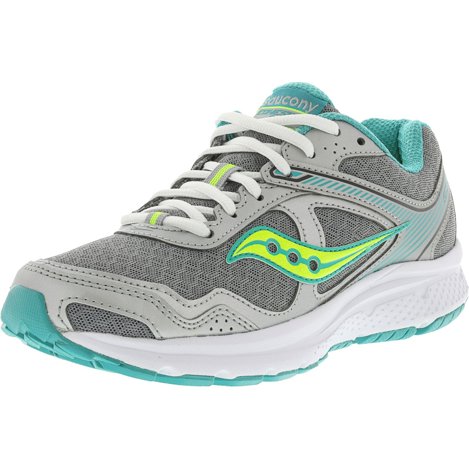 Saucony Women's Grid Cohesion 10 Grey / Teal Citron Ankle-High Running ...