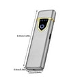 thumbnail image 3 of Silver Slim Usb Rechargeable Electric Lighter Flameless Arc Plasma Design Windproof And Safe For Indoor And Outdoor Use, 3 of 6