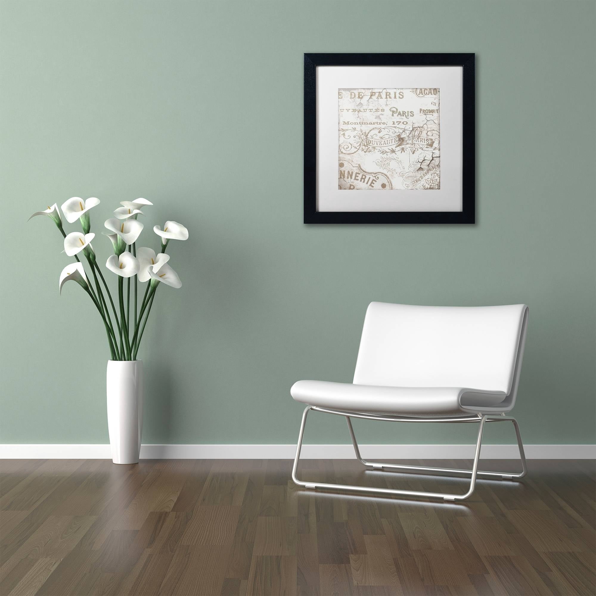 "Bon Mots IV" Canvas Art by Color Bakery White Matte, Black Frame