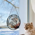 thumbnail image 4 of Bobcat Ornament Christmas 2025, Bobcat Stained Glass Window Hanging – Artistic Handmade Glass Ornament, Perfect for Nature Lovers, 4 of 5