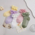 thumbnail image 4 of Toddler Girl Socks Toddler Ruffle Sock Girls 2t-3t Baby Infant Dress Lace White Frilly Ruffle Socks for Girls, 4 of 7