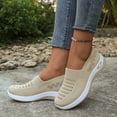 thumbnail image 4 of Rokment Womens Orthotic Walking Shoes with Arch Support Spring Fall Casual Knit Slip on Nursing Tennis Loafers Lightweight Comfortable Mesh Non Slip Work Sneakers for Woman White Size 9.5, 4 of 7
