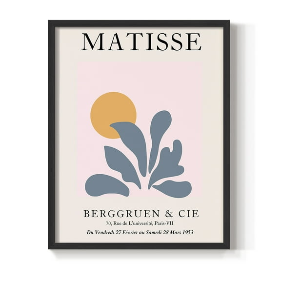 Matisse DVIII Framed Print in Black Solid Wood Framed Print No Nail Hanging