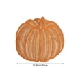 thumbnail image 3 of QuanTara Fall Pumpkin Lace Placemat, Round Knitted Table Doily, Thanksgiving Harvest Decor, Orange Hollow Out Table Mat for Dining Room, Party & Rustic Wedding, 3 of 6