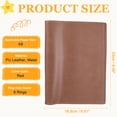 thumbnail image 2 of Uxcell A5 PU Leather Binder Protector, 6 Ring Loose Leaf Notebook Protector Round Ring Binder Folder Cover Refillable Notebook for Photocard Collection Travel Journal Planner, Red, 2 of 6