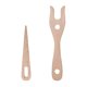 thumbnail image 2 of Kit de 2 piezas de tenedor de tejer y aguja de ojo, tenedor Lucet de madera para niños, hecho a mano Marrón, 2 of 9