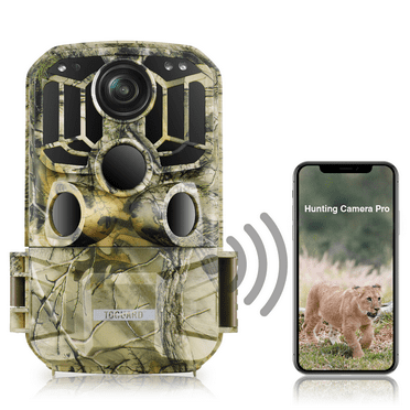 CAMPARK WiFi Trail Camera 20MP 1296P Hunting Game Camera Bluetooth with 850nm Night Vision 120° Wide-Angle Motion Activated IP66 Waterproof Trail Cam for Wildlife Monitoring