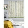 thumbnail image 3 of Green Floral Sheer Curtains 72 Inch Length 2 Panels Set - Light Filtering Window Treatments, Spring Flowers Rod Pocket Semi Curtains for Living Room/Bedroom/Kitchen Décor, 104"W x 72"L, 3 of 7