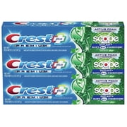 Crest Premium Plus Scope Outlast Toothpaste, Long Lasting Mint Flavor 5.2 Oz (Pack Of 3).