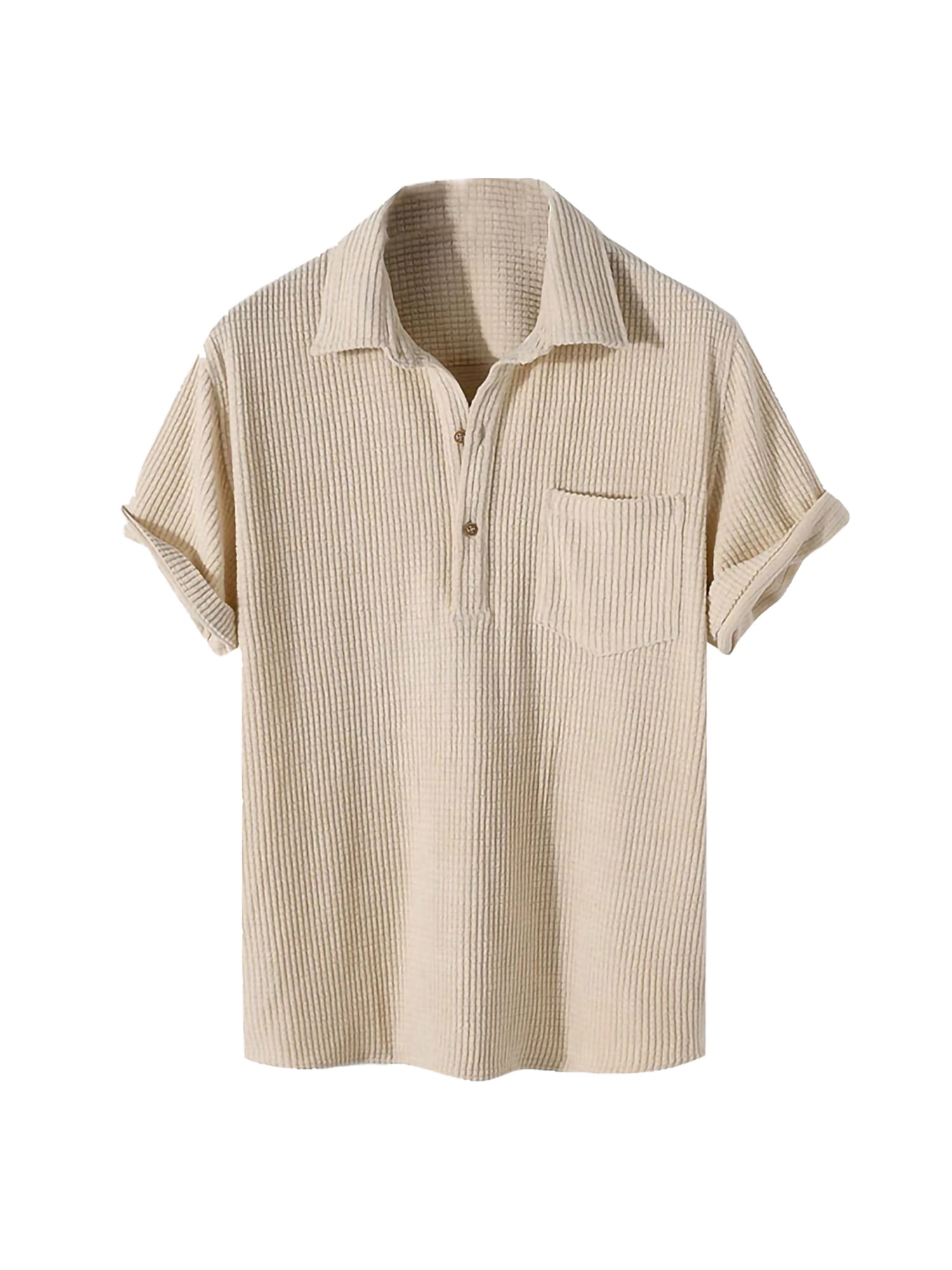 wsevypo Men's Casual Waffle Henley 