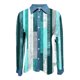 thumbnail image 2 of TaTaai Ladies Loose Long Sleeve Waffle Knit Top Button Denim Lapel All Over Print Fashion Casual Daily Top Gift, 2 of 5