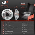 thumbnail image 3 of A-Premium Front and Rear Drilled and Slotted Disc Brake Rotors + Ceramic Pads Kit Compatible with BMW Models - E46 Series 325xi 2001 2002 2003 2004 2005, 12-PC Set, 3 of 5