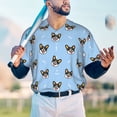 thumbnail image 6 of Daiia Corgi Dog Mens Baseball Jersey Button Down Shirts Short Sleeve Sports Uniforms-Small, 6 of 9