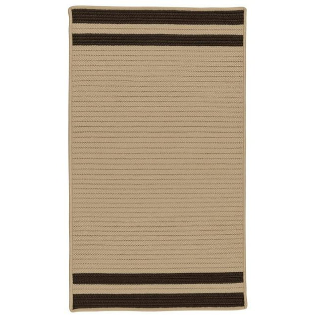 Colonial Mills Rug DE65R060X096S Denali End Stripe Braided Area Rug Mink - 5 x 8 ft.