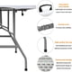 thumbnail image 5 of Mesa de 6 pies, mesa plegable para uso general, mesa plegable portátil de plástico para picnic, fiesta, comedor, campamento (blanco), 5 of 7