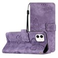 thumbnail image 1 of Compatible avec iPhone 11 Étui Embossée Papillon avec Portefeuille et Support, 1 of 5