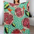 thumbnail image 3 of ZHZY Pomegranates Super Soft Flannel Blanket for All Seasons 40''x50'' 50''x60'' 60''x80'' 40x50in, 3 of 6