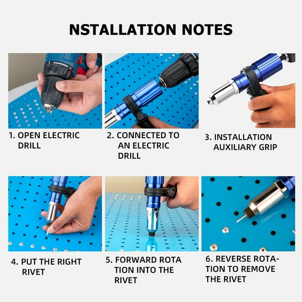 Jianama Electric Rivet Gun Adapter Blind Rivet Nut Drill Converter