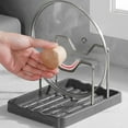 thumbnail image 4 of Pot Lid Holder, Lid Holder While Cooking, Spoon Rest with Pot Lid Holder, Pot Lid Organizer with 2 Racks, 2 in 1 Pot Lid Holder & Spoon Rest for Kitchen Counter, Space Saving Pot Cover Rack, 4 of 7