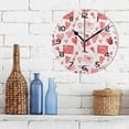 thumbnail image 3 of SKYSONIC Valentine's Day Wall Clock 10 Inch Silent Non Ticking Round Clock Oil Painting Clock Easy to Read Clock for Living Room Bedroom Bathroom Home Decor, 3 of 7