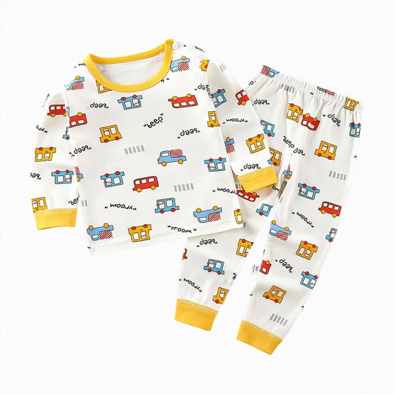 TOWED22 Infant Baby Kid Girl CartoonFall Winter Clothing Set Winter 2 Piece Long Sleeve Sweatshirt and Cozy Joggers Outfits Clothes(White,3-4 Y)