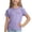 Purple, variant on Girls Ruffle Hem Tee Summer Breathable Cooling Crewneck Tops Cute Pattern Short Sleeve T Shirts for Running Athletic White 2-3Years