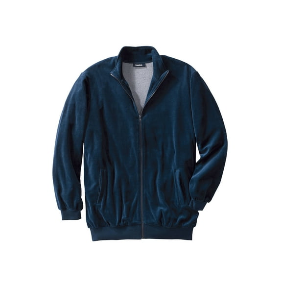 KingSize Men's Big & Tall Velour Full-Zip Jacket