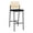 Natural-Black, variant on Avon Reception Cafe Stool UPH Seat HPL Back / Charcoal Steel / Walnut / Brown