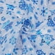thumbnail image 1 of Tela de tul con estampado de copos de nieve grandes, 2 yardas, azul; tela de organza blanca transparente., 1 of 9