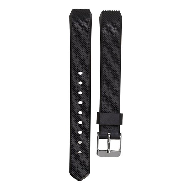 Correa de pulsera de banda de reloj de silicona suave de 22 cm para Fitbit Alta HR (negro)