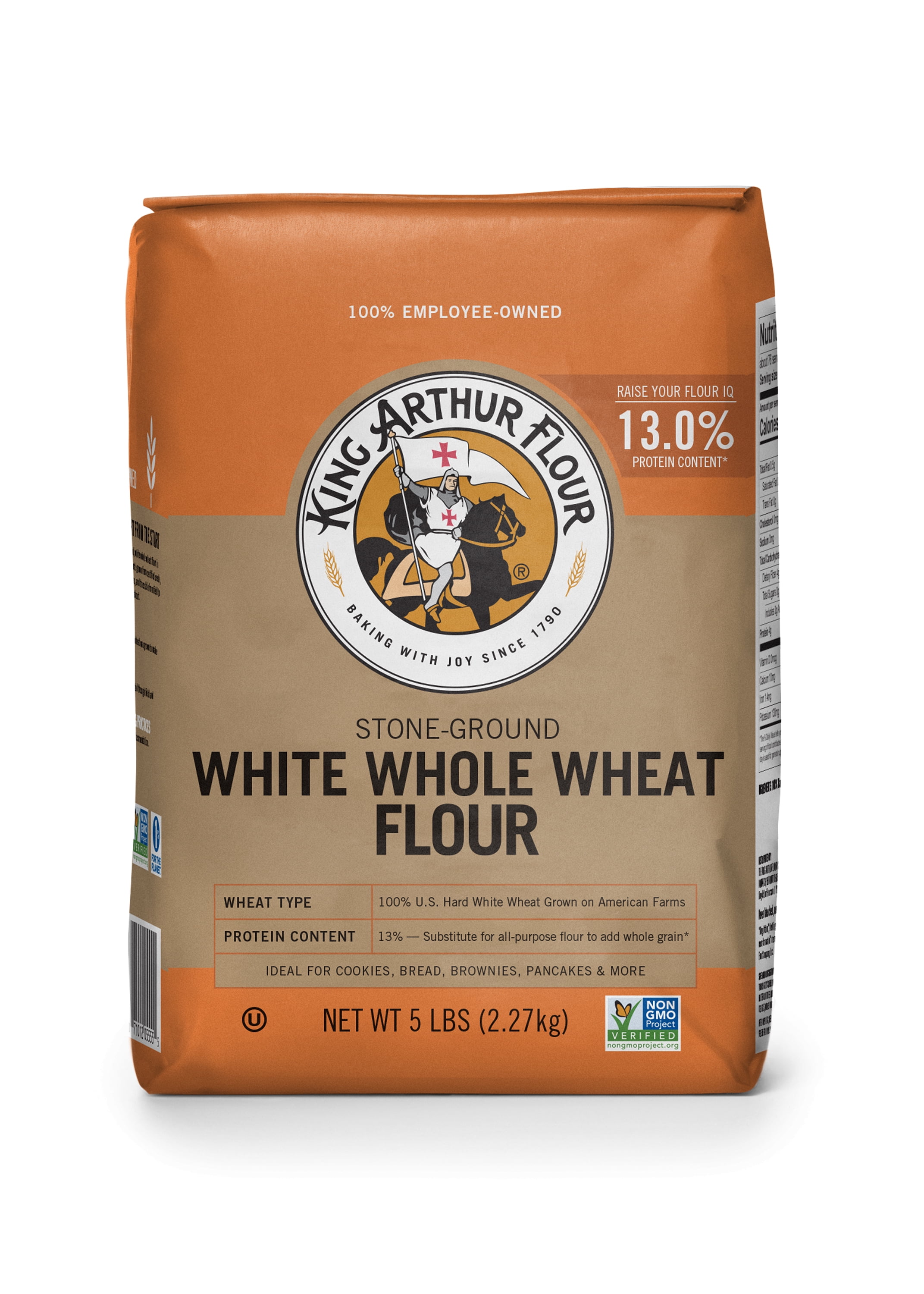 King Arthur Flour White Whole Wheat Flour 5 lb. Bag