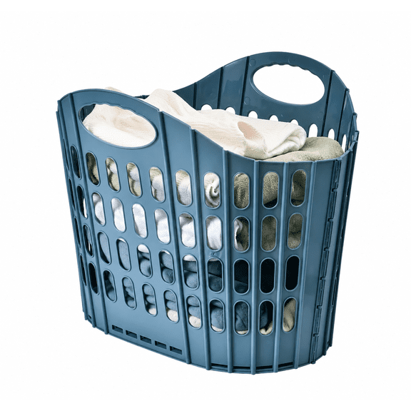 Saierfour Foldable Laundry Basket, Wall-Mounted Dirty Clothes Hamper with Hooks, Space-Saving Hanging Storage Organizer for Bathroom, Bedroom & Home,S