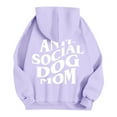 thumbnail image 4 of Funny Social Dog Mom Hoodie For Dog Lovers For Dog Owners Long Casual Top Heavy Womens Sweatshirt Lapel Coat Women Snap Hoodie Women Plain Oversized Sweatshirt over Sweatshirts Women Womens Sweatshirt, 4 of 5