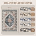thumbnail image 5 of Roxstand 2'x3' Washable Entryway Rug, Vintage Oriental Non Slip Stain Resistant Small Accent Throw Kitchen Rugs, Blue, 5 of 10