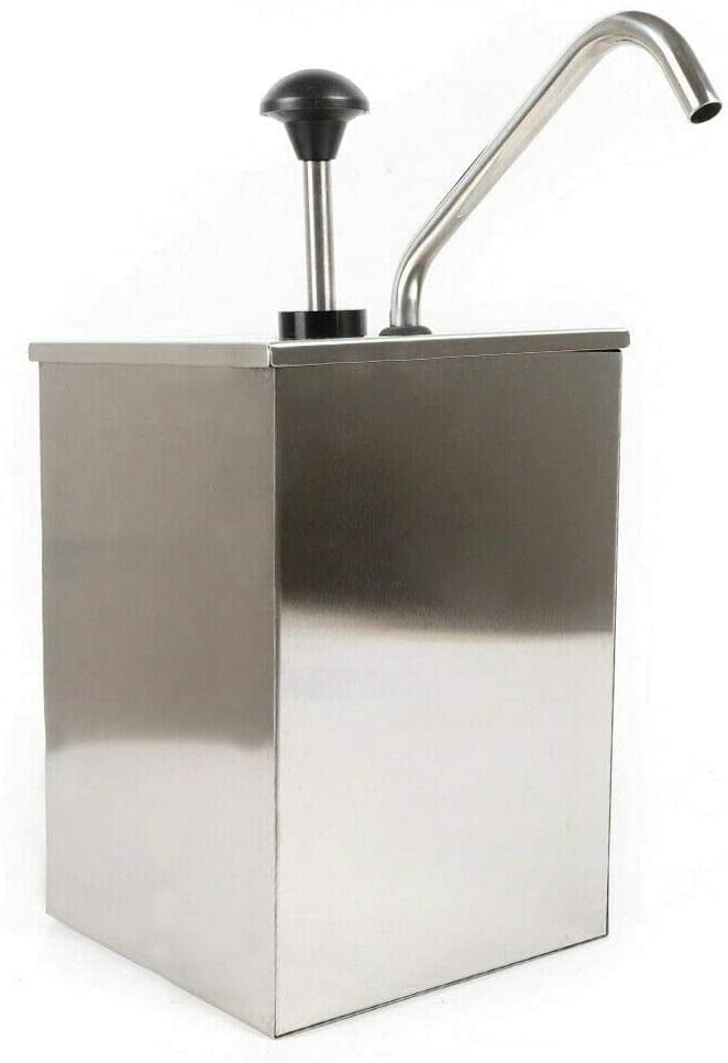 Stainless Steel Sauce Dispenser Pump, 4.2QT Capacity, Perfect for