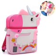thumbnail image 1 of Mochila para niños pequeños con correa Correa para el pecho Linda mochila escolar 3d para jardín de infantes - Unicornio JFHHH pequeña, 1 of 5