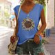 thumbnail image 2 of Camiseta sin mangas con cuello en V y estampado informal a la moda para mujer Pompotops  lopia998156, 2 of 5