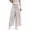#01 Beige 【Mix & Match: Stock Up on Your Favorite Colors】, variant on Women's Plus Size Cotton Blend Elastic Waist Pants, Comfortable Solid Color Pull On Stretch Pants, Functional Pockets Everyday Trousers for Work Casual Daily | TruBelle,Beige L