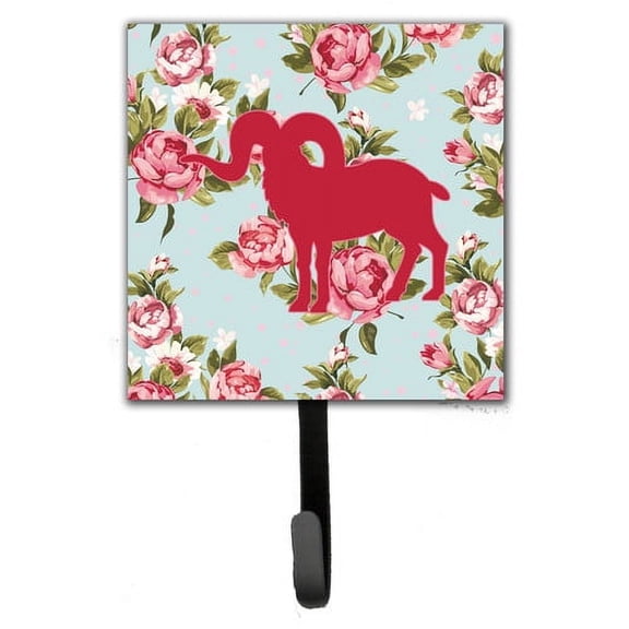 Caroline's Treasures Sheep Shabby Elegance Roses Leash Holder and Wall Hook